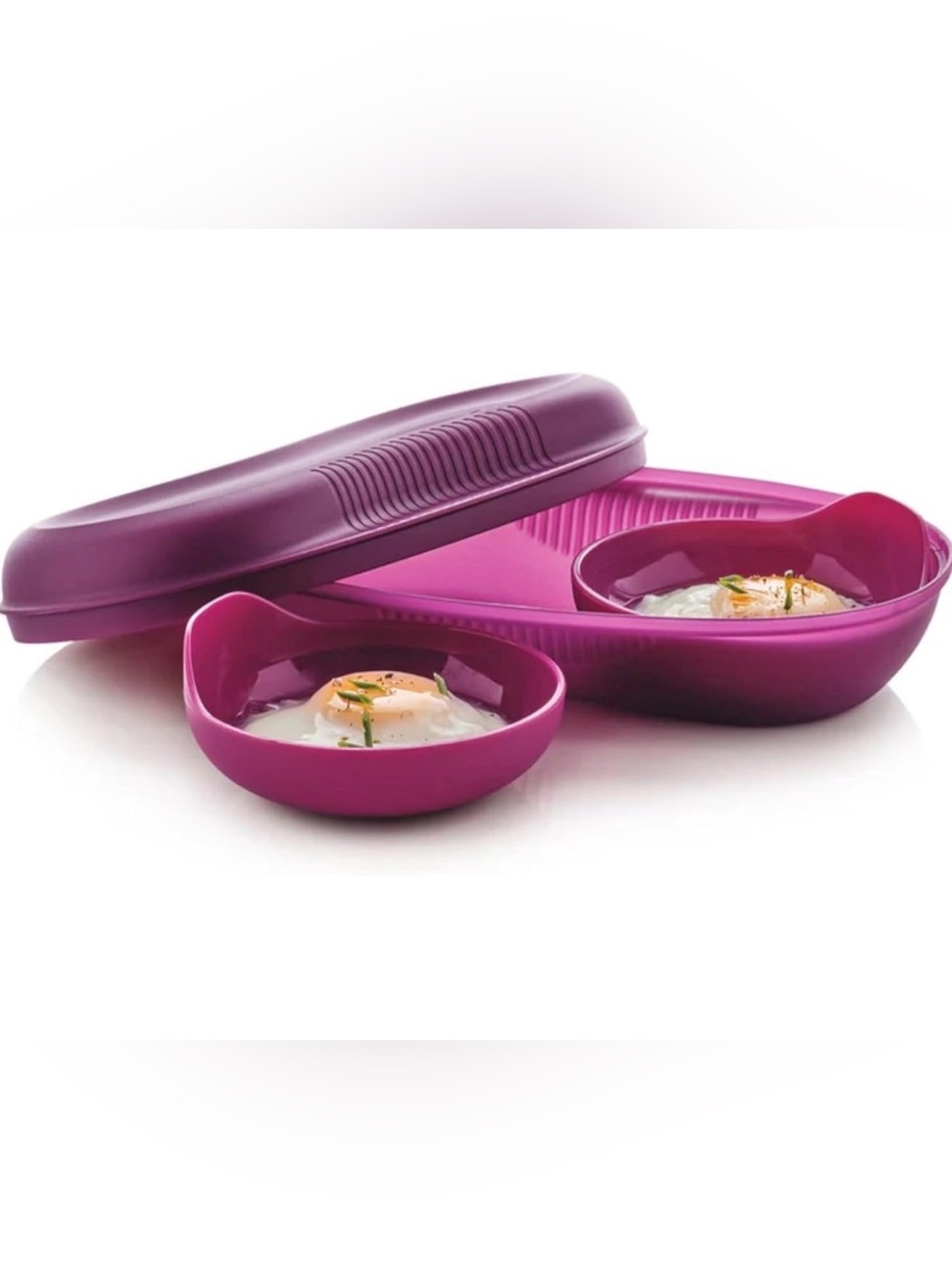 NEW | Tupperware |Microwave Breakfast Maker Set Egg Cooker Omelet - Purple